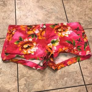 Hollister floral jean shorts